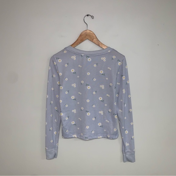 Aeropostale Lightweight Sweater Cardigan Women’s  Size XS‎ Floral Blue Daisies - Picture 5 of 6